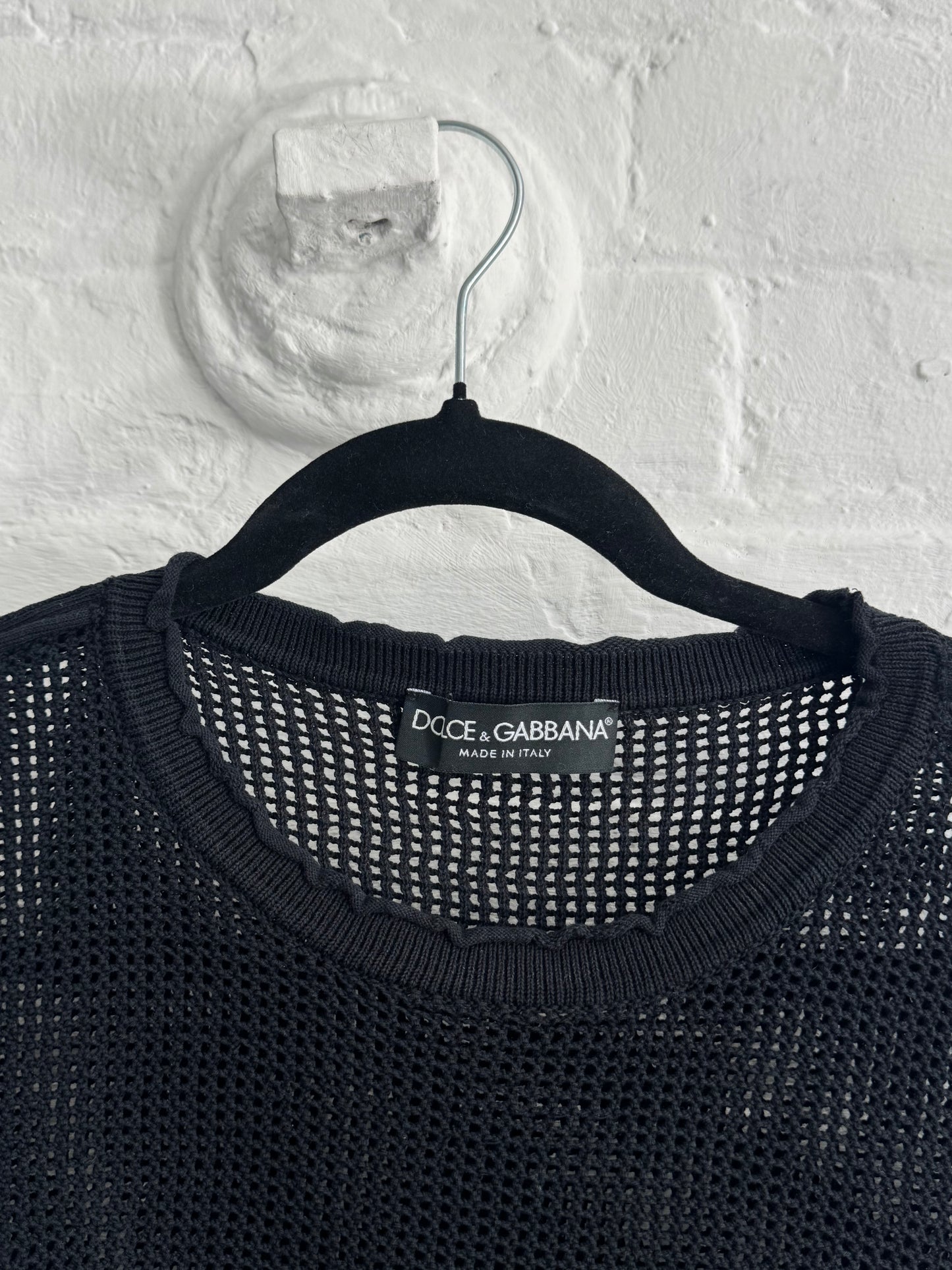 '00s Dolce & Gabbana Mesh Slim T-Shirt (M)