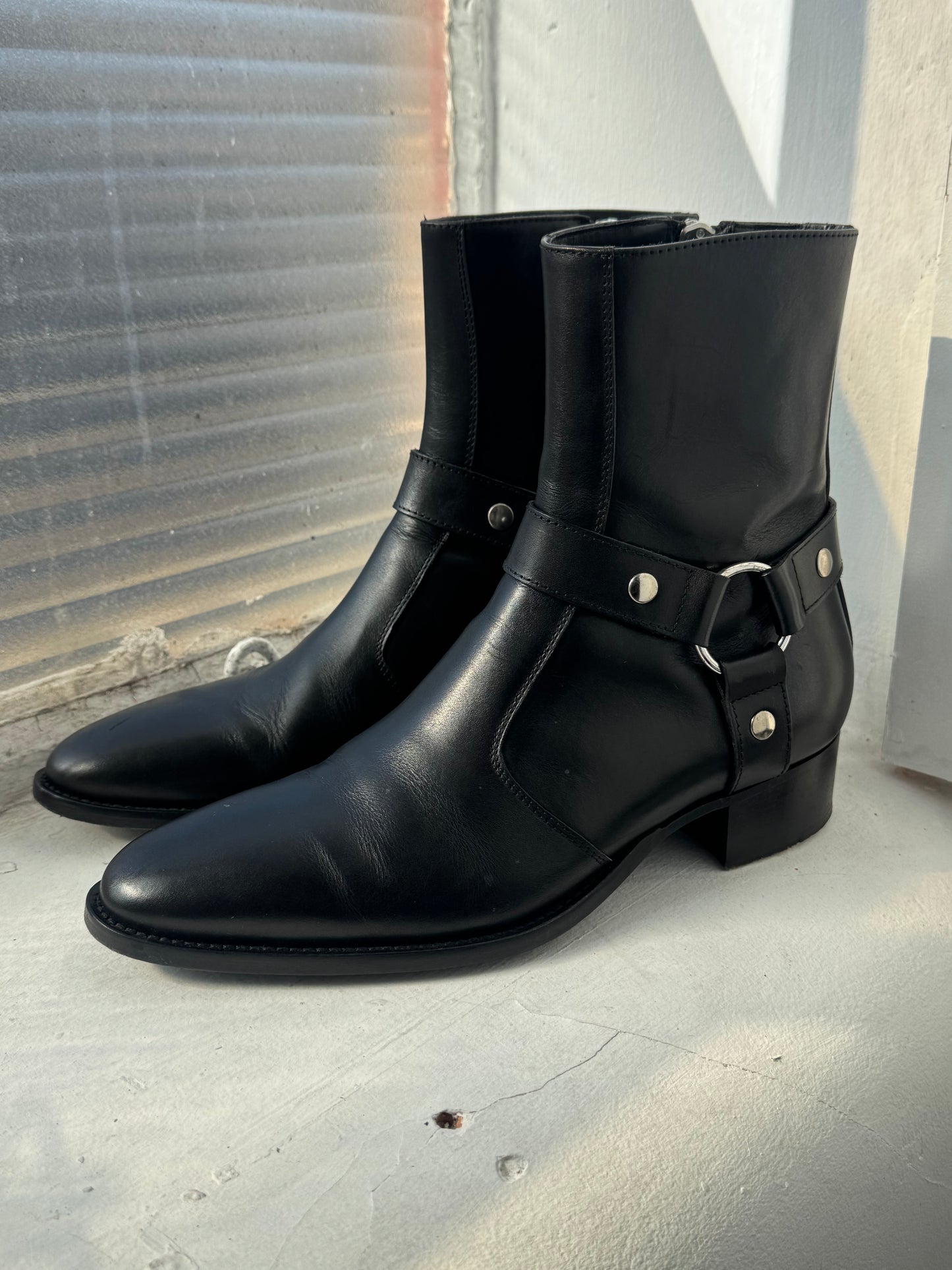 From The First Custom Order 'Wyatt' Style Calf Buckle Leather Boots (UK 9.5)