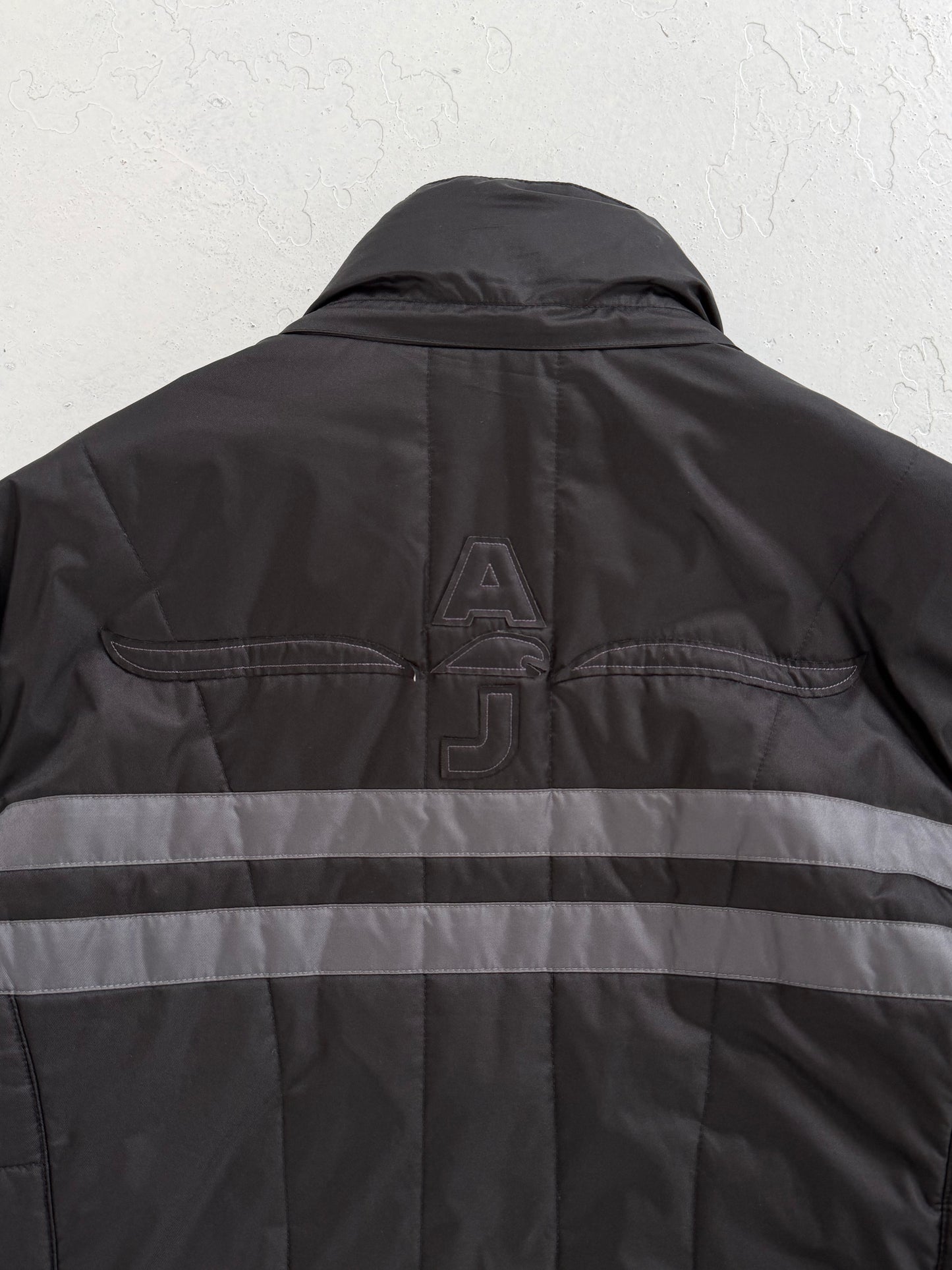 '00s Armani Jeans 'Wonder Boy' Striped Bomber Jacket (M/L)