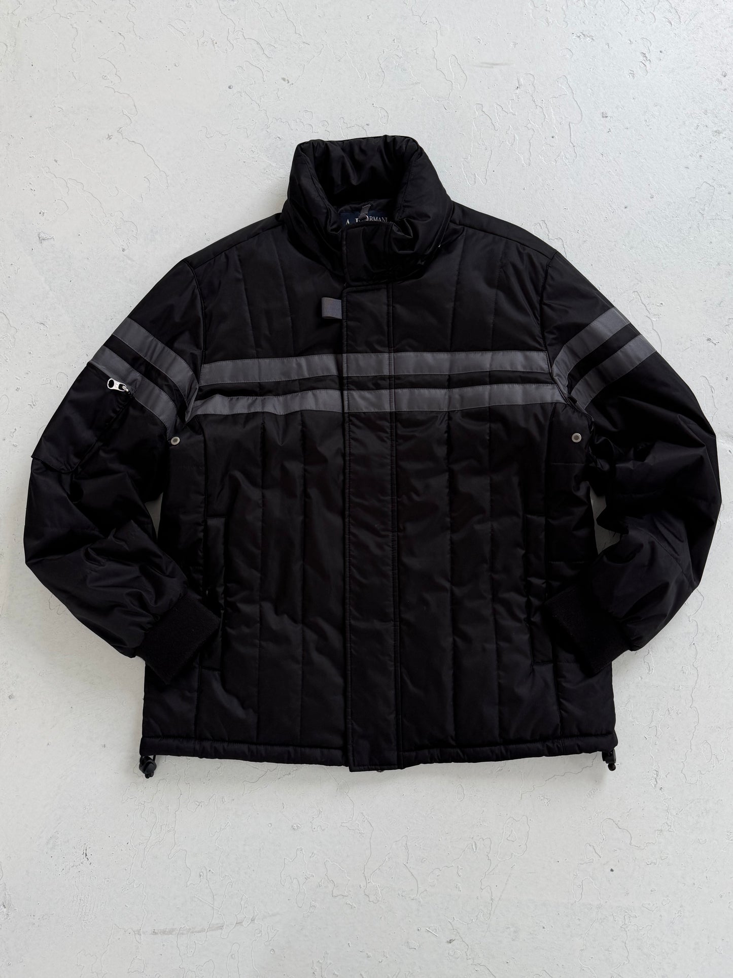 '00s Armani Jeans 'Wonder Boy' Striped Bomber Jacket (M/L)