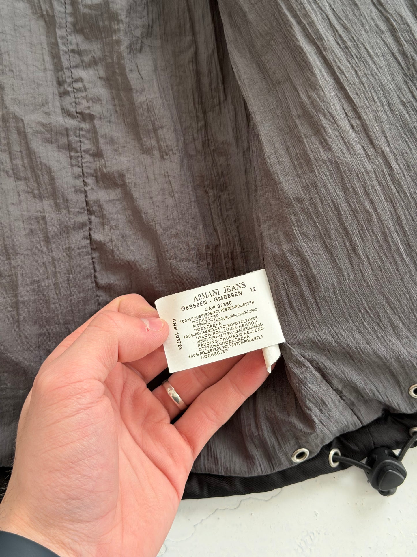 '00s Armani Jeans 'Wonder Boy' Striped Bomber Jacket (M/L)