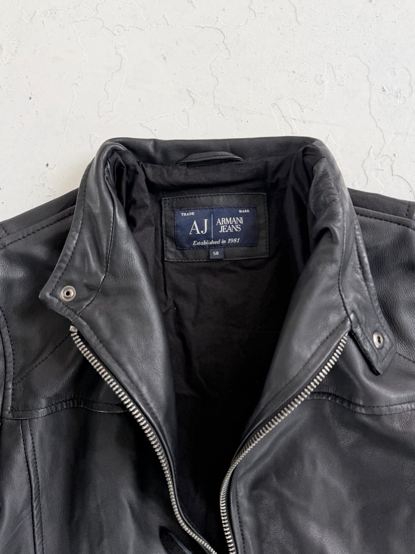 '00s Armani Jeans Sheeps Leather Jacket (S/M)
