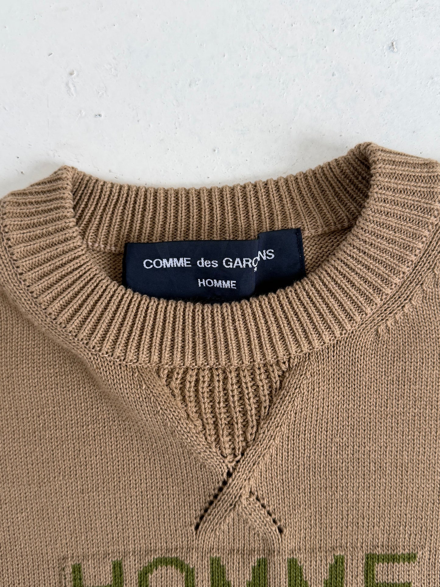 '21 Comme Des Garçons Homme Spellout Crewneck Sweater (M)