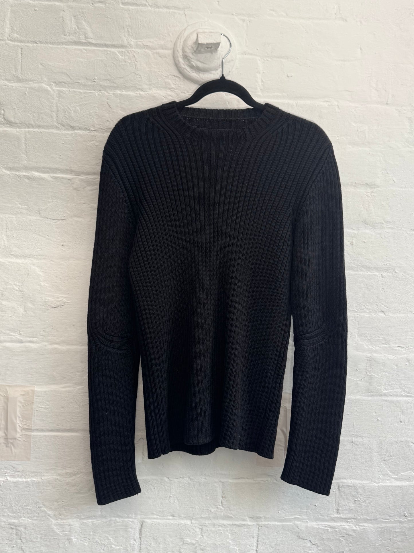 '07 Prada Cable Knit Slim Fit Virgin Wool Crewneck (M)