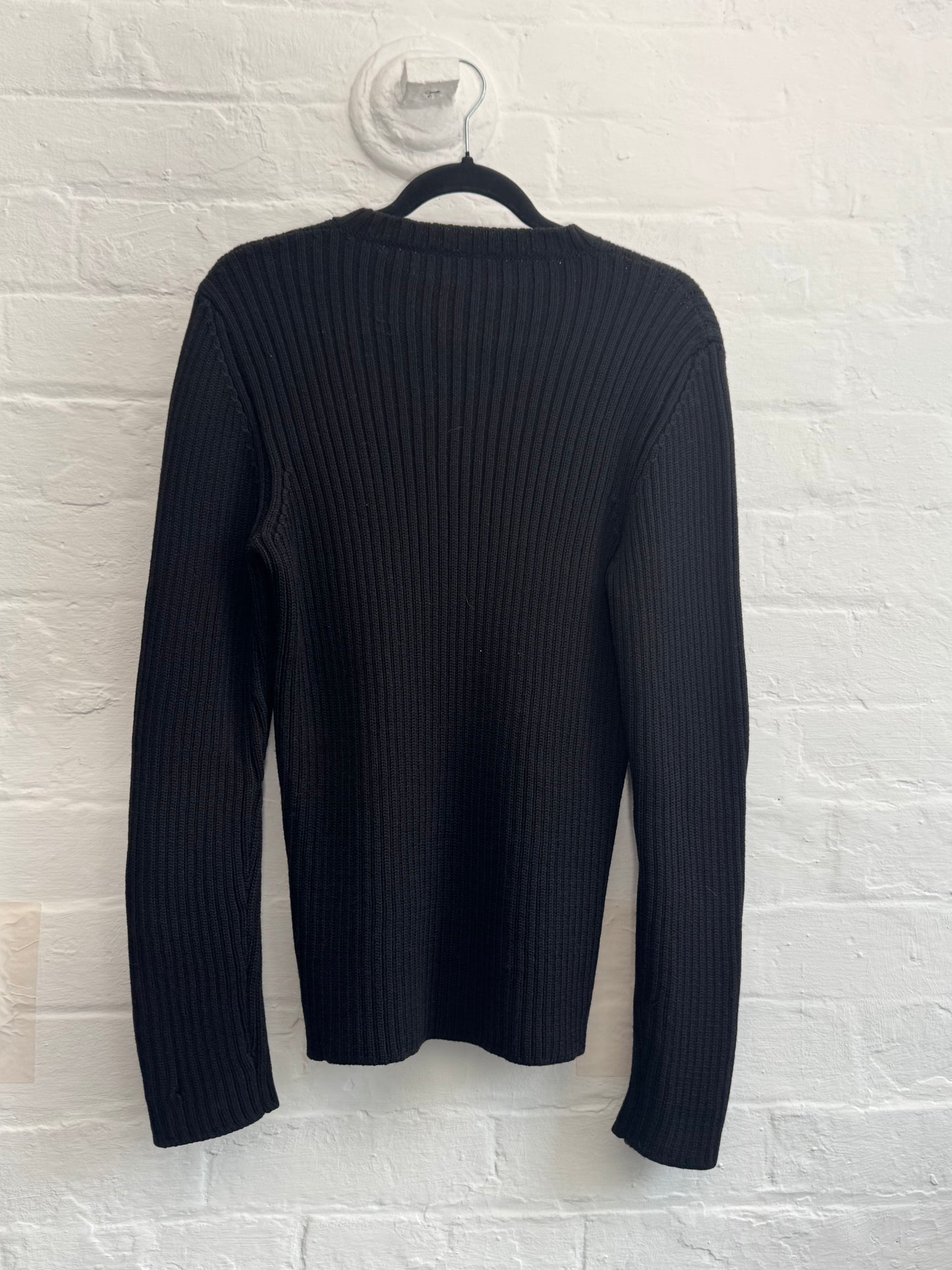 '07 Prada Cable Knit Slim Fit Virgin Wool Crewneck (M)