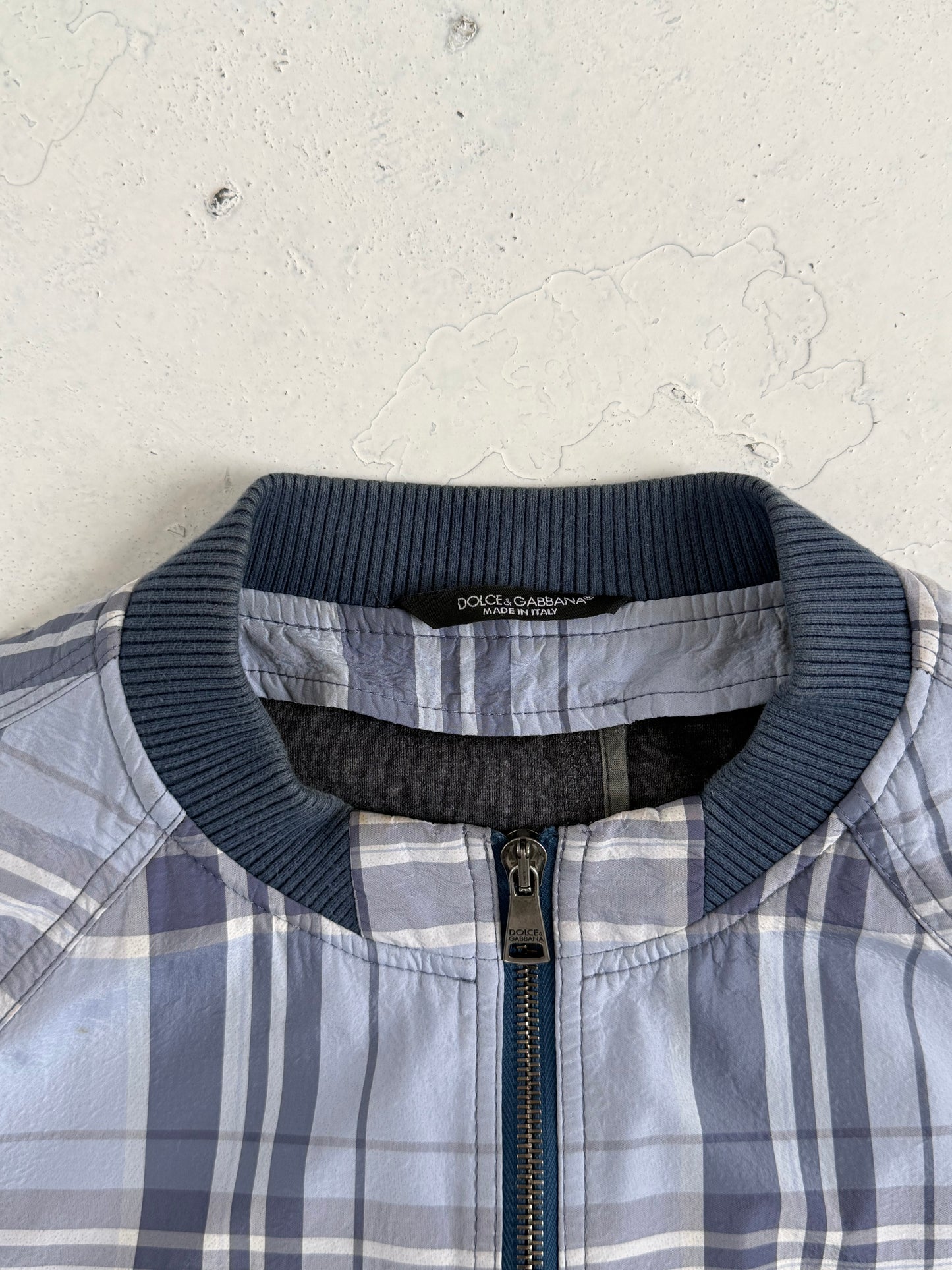 00s Dolce and Gabbana Plaid Bomber Jacket (S)