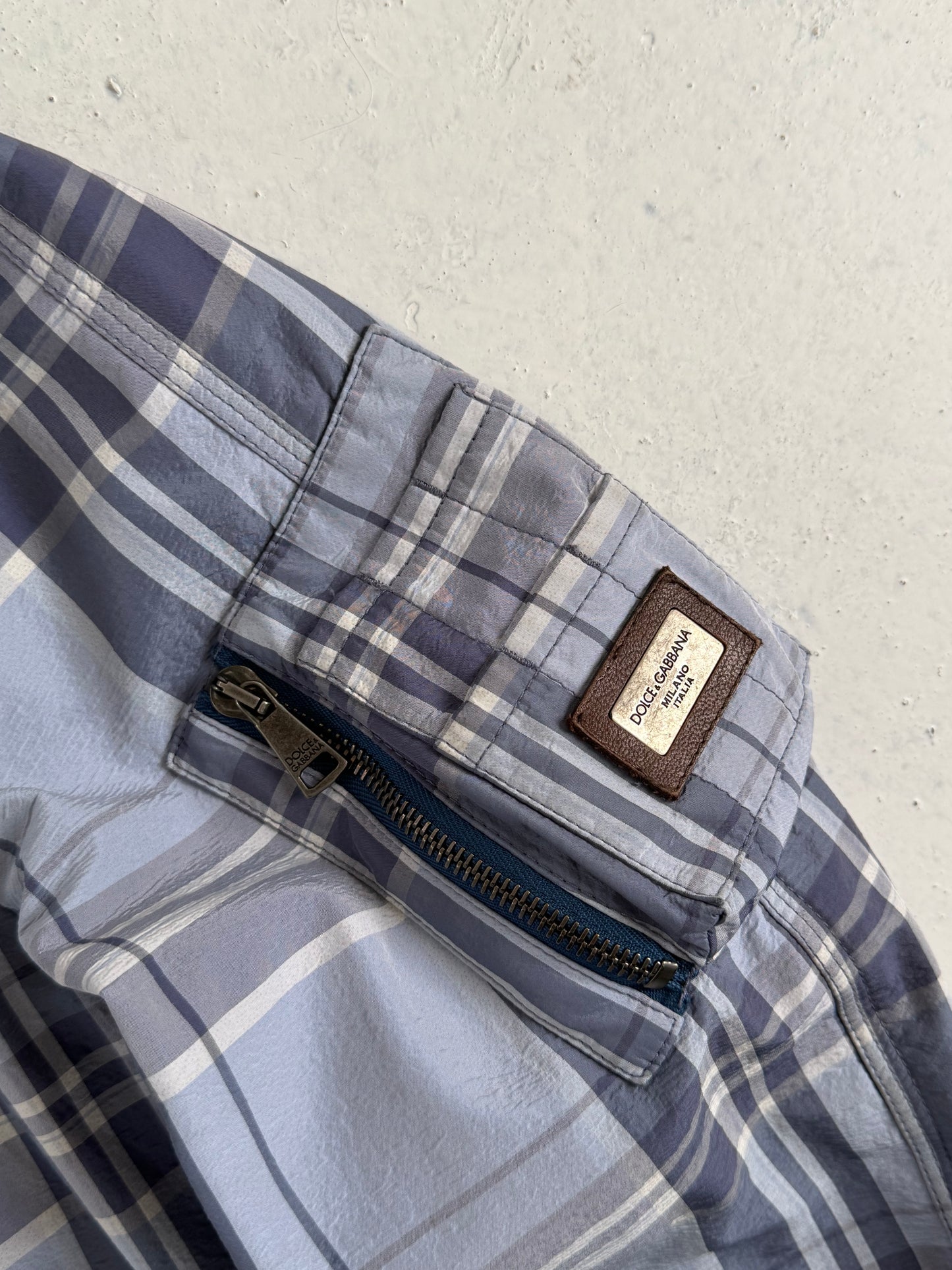 00s Dolce and Gabbana Plaid Bomber Jacket (S)