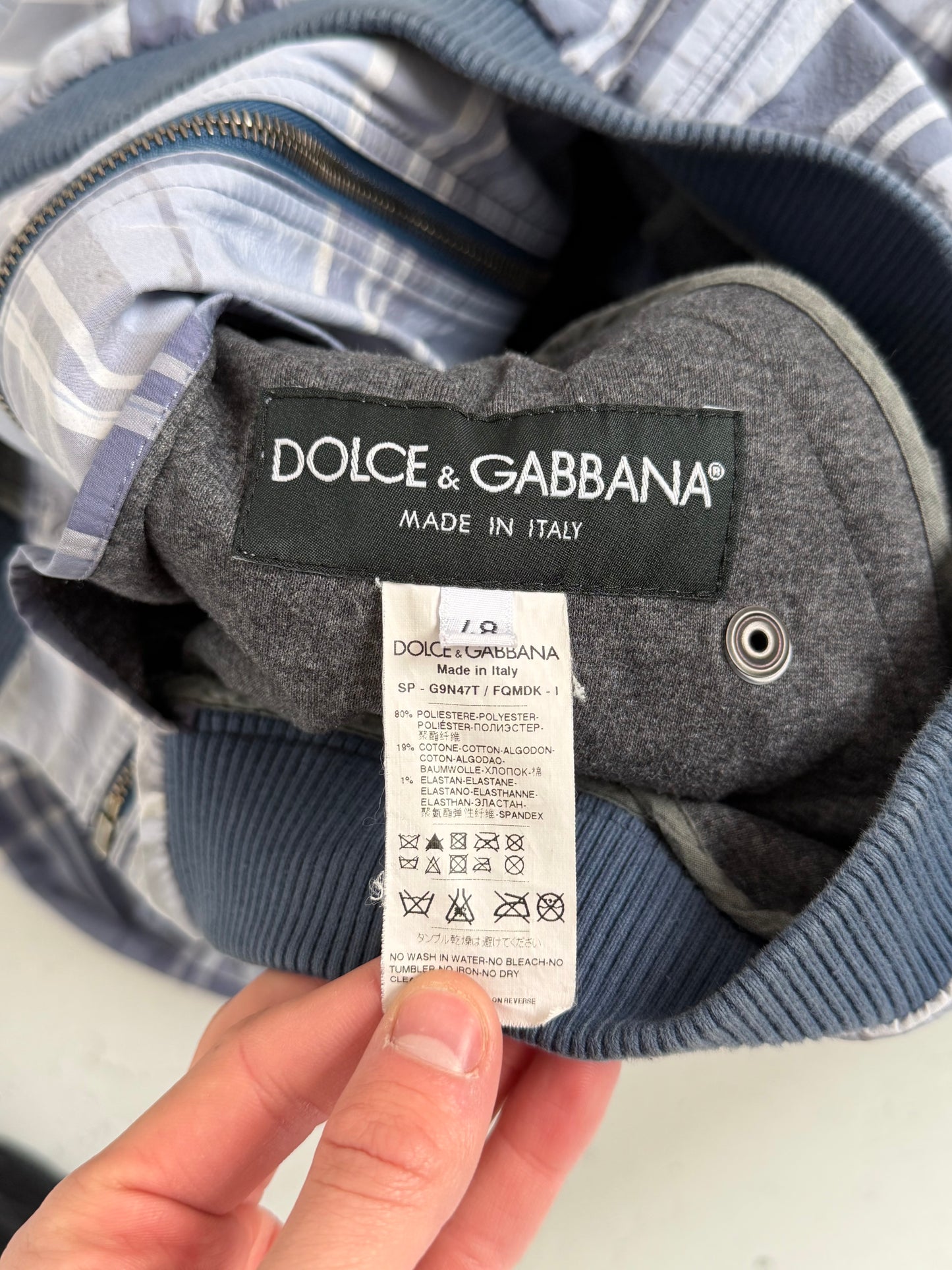 00s Dolce and Gabbana Plaid Bomber Jacket (S)