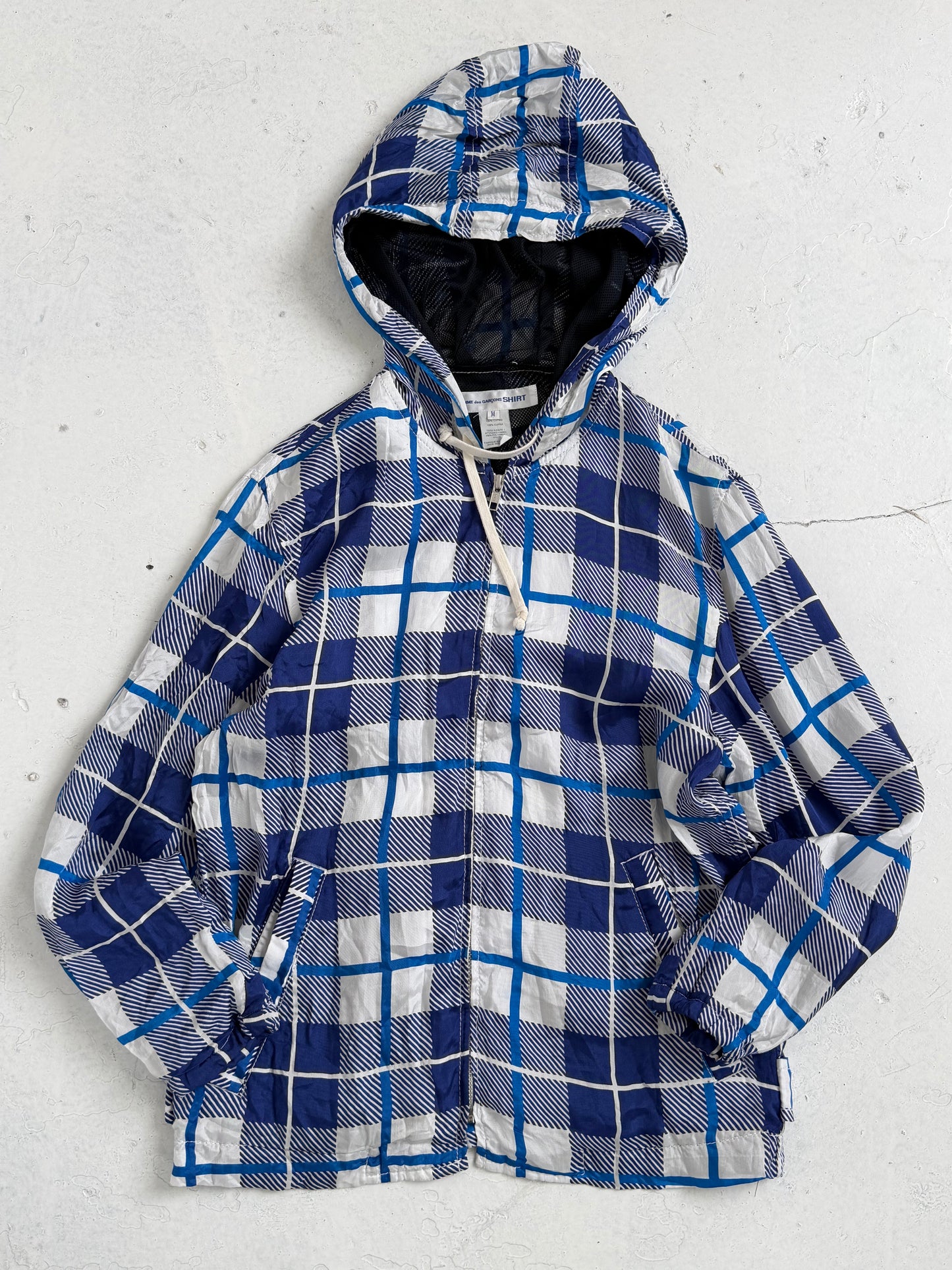 00s Comme Des Garcons SHIRT Plaid Windbreaker (S)