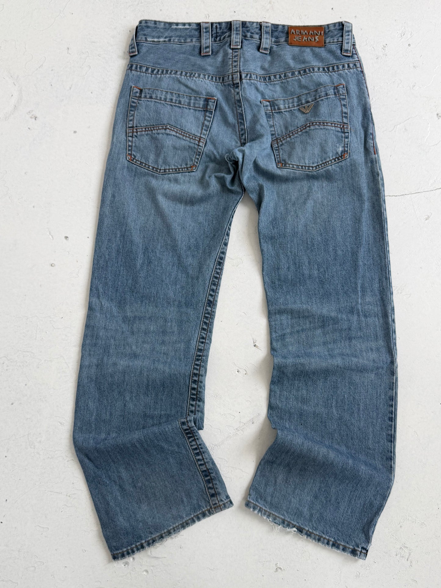 00s Armani Jeans Loose Fit 009 Indigo Jeans (34)