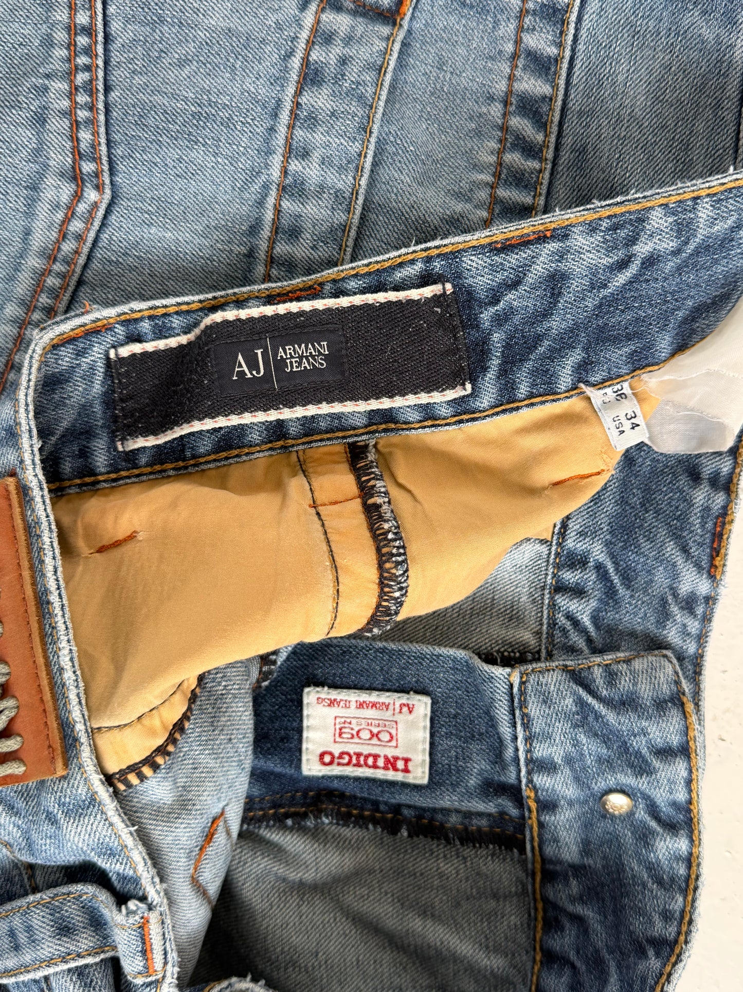 00s Armani Jeans Loose Fit 009 Indigo Jeans (34)