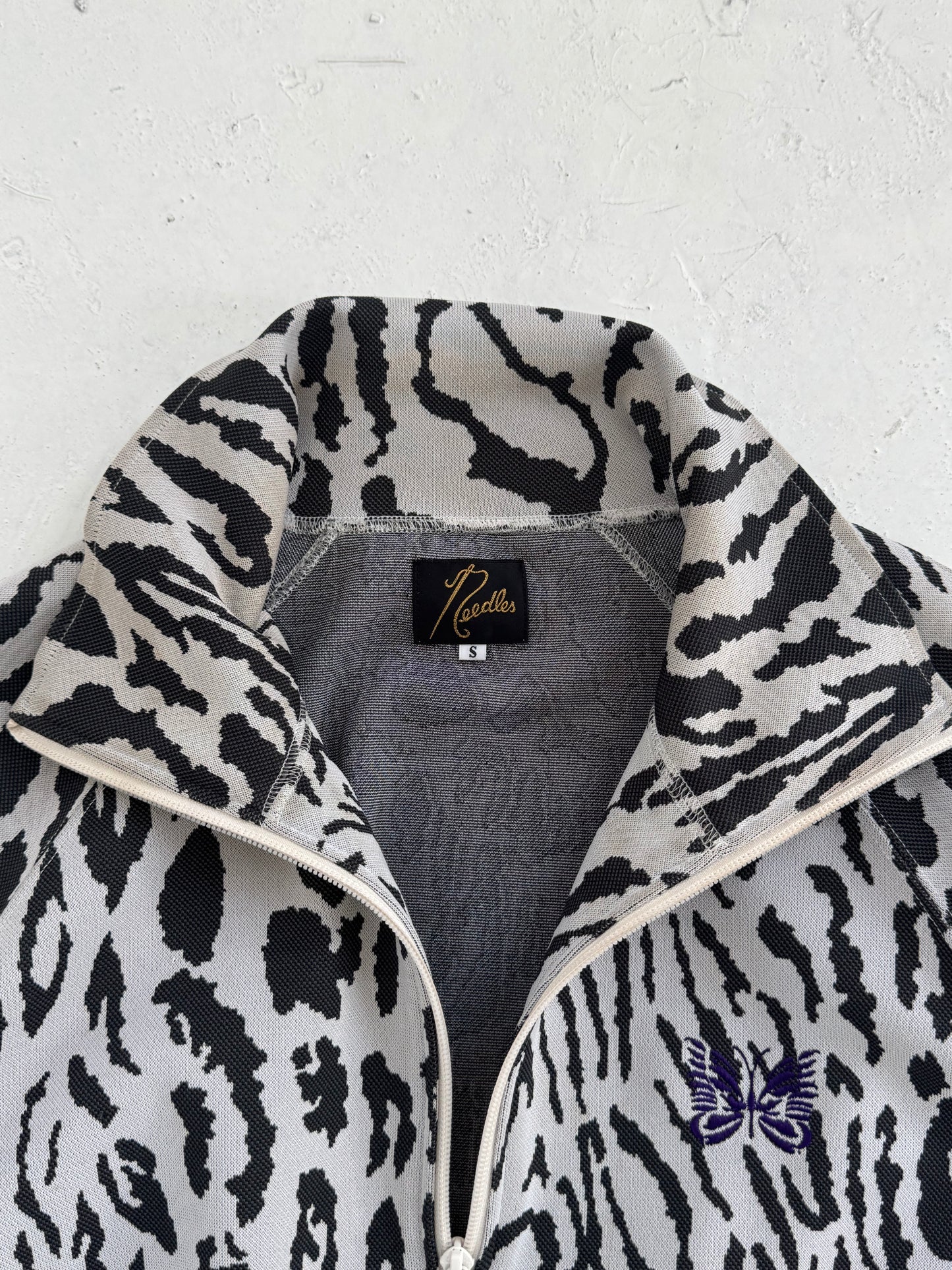 '20 Needles USA Exclusive Zebra Print Poly Track Jacket (S/M)
