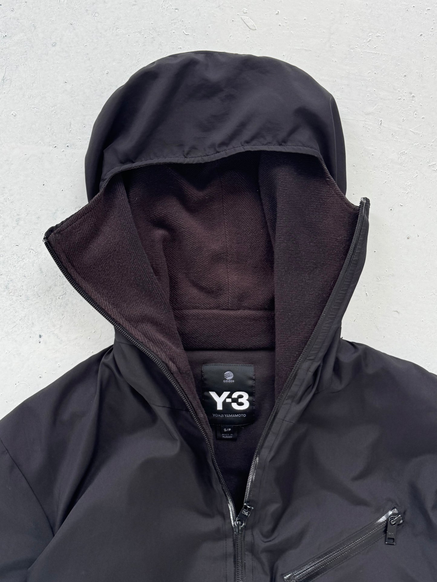 FW'07 Y3 Balaclava Hood Insulated Rain Jacket (S)