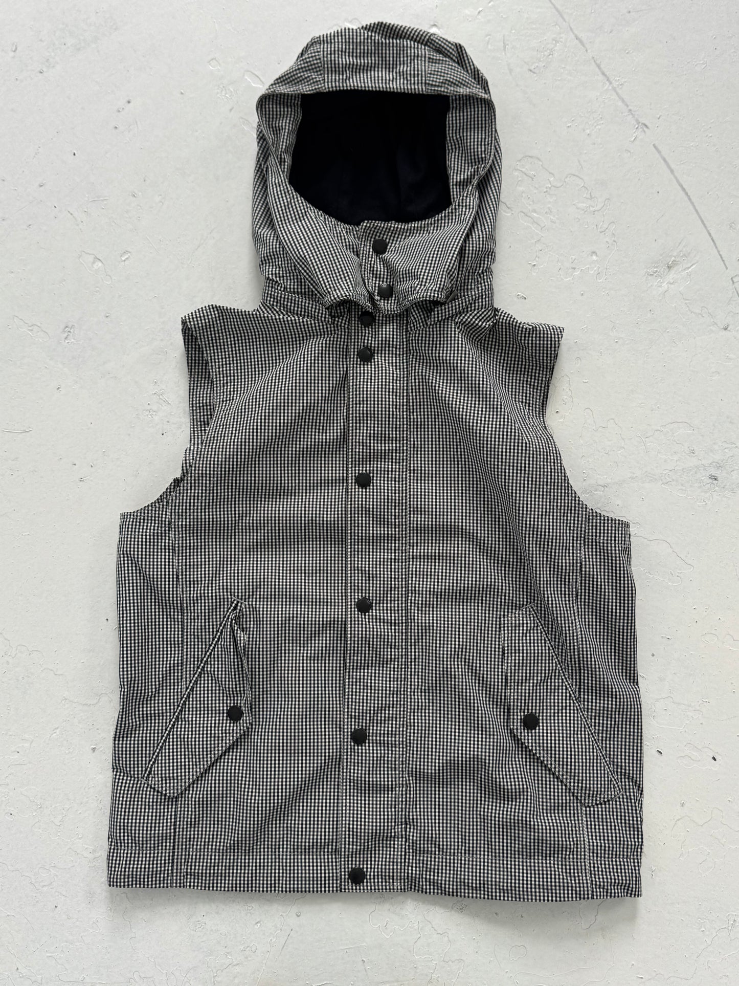 '00s Burberry Black Label Gingham Nylon Gilet (S/M)