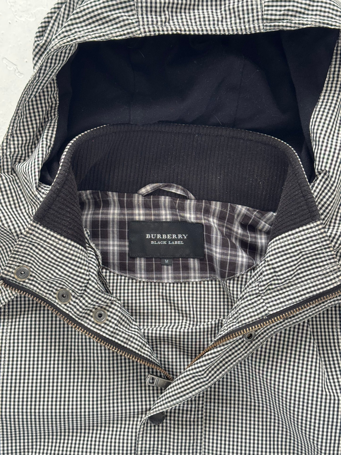 '00s Burberry Black Label Gingham Nylon Gilet (S/M)