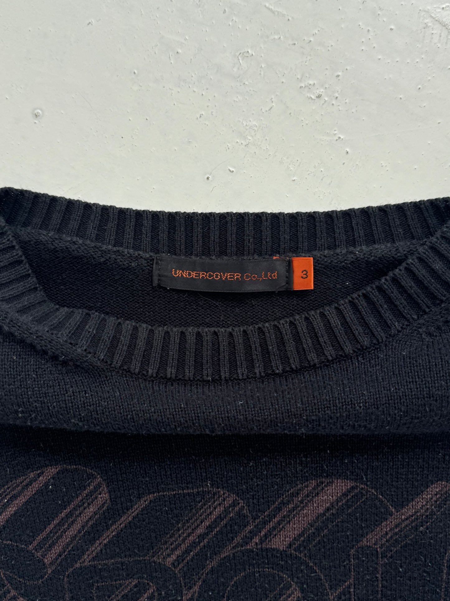 FW'07 Undercover 'Thee Crouh Greatest Hits' 3D Spellout Crewneck (L)