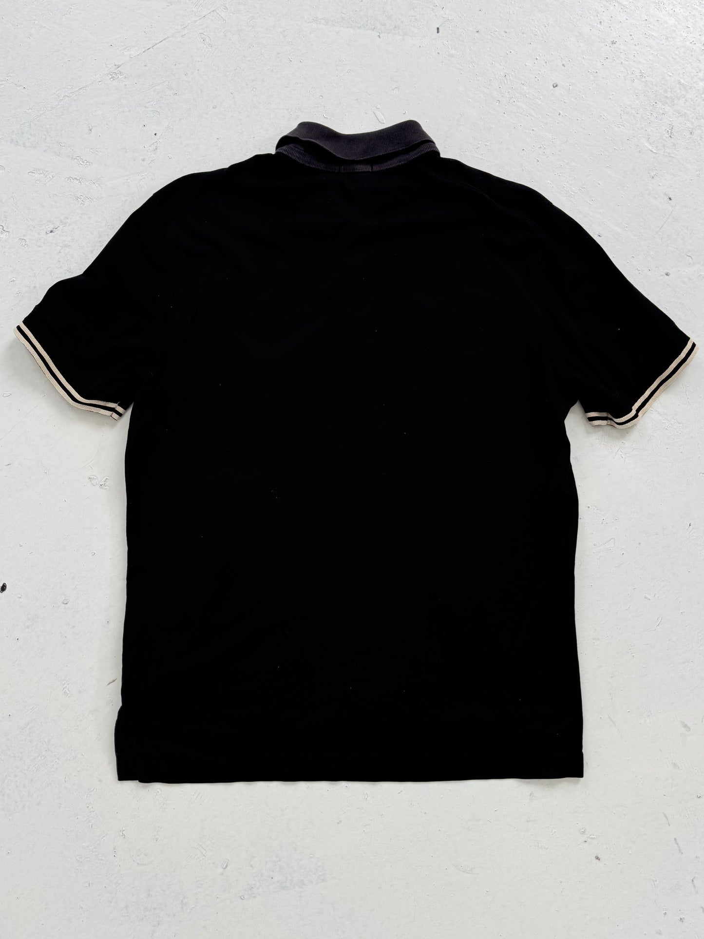 '00s Stone Island Fine Mesh Spellout Logo Polo (M)