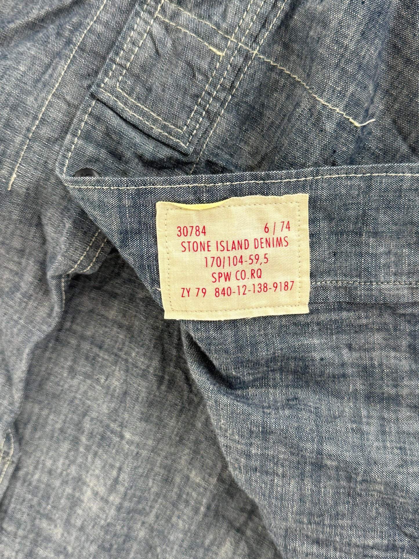 00s Stone Island Denims Fleck Spun Denim Overshirt (L/XL)