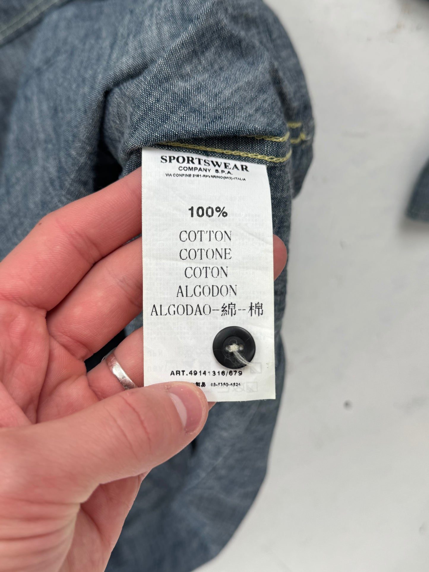 00s Stone Island Denims Fleck Spun Denim Overshirt (L/XL)