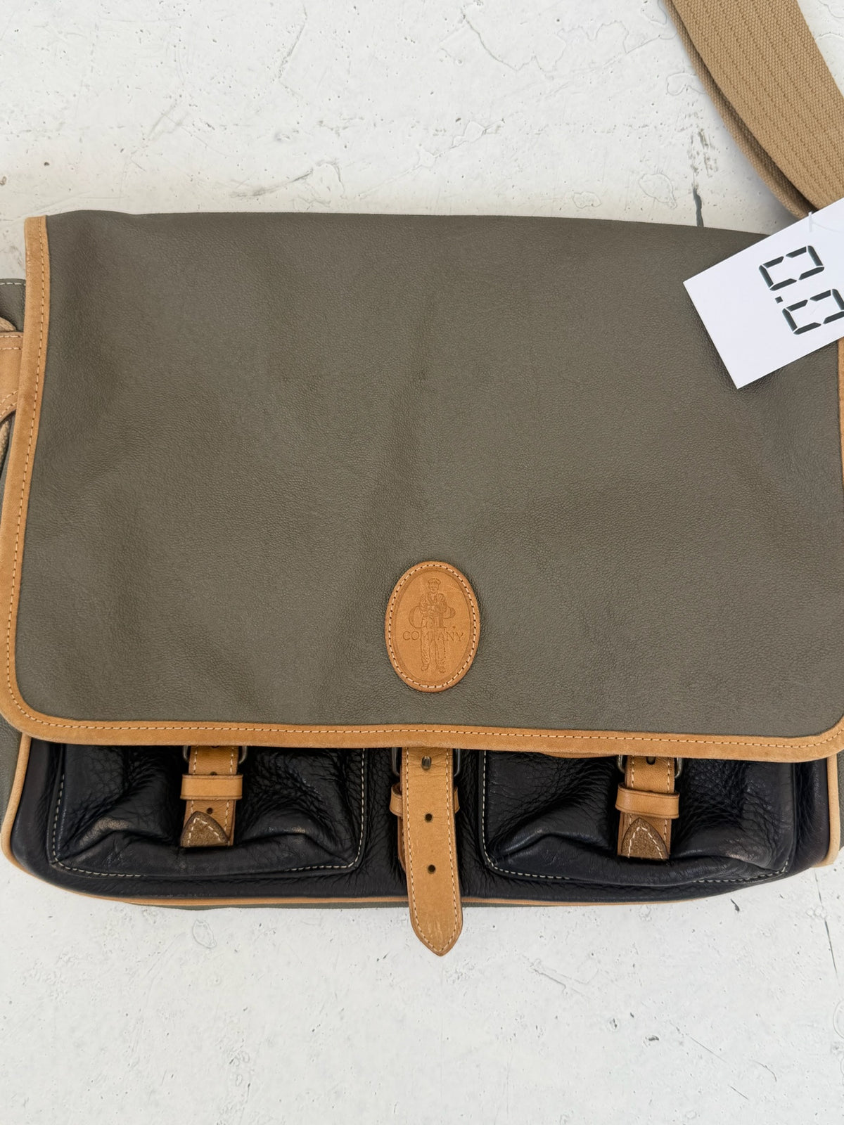 '80s C.P Company Leather Messenger Bag (OS)