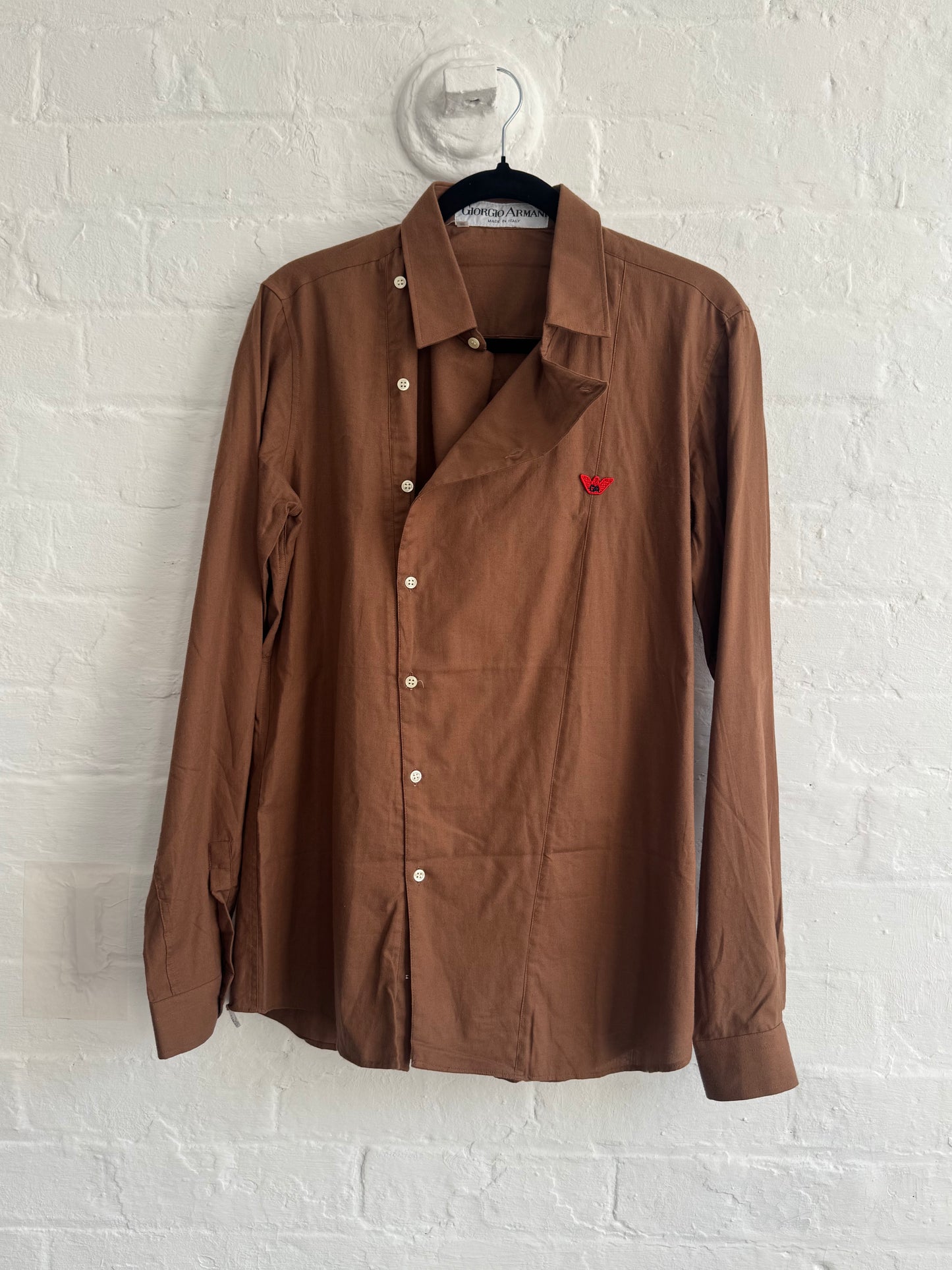 '73 Giorgio Armani Runway Asymmetical Closure Shirt (M)