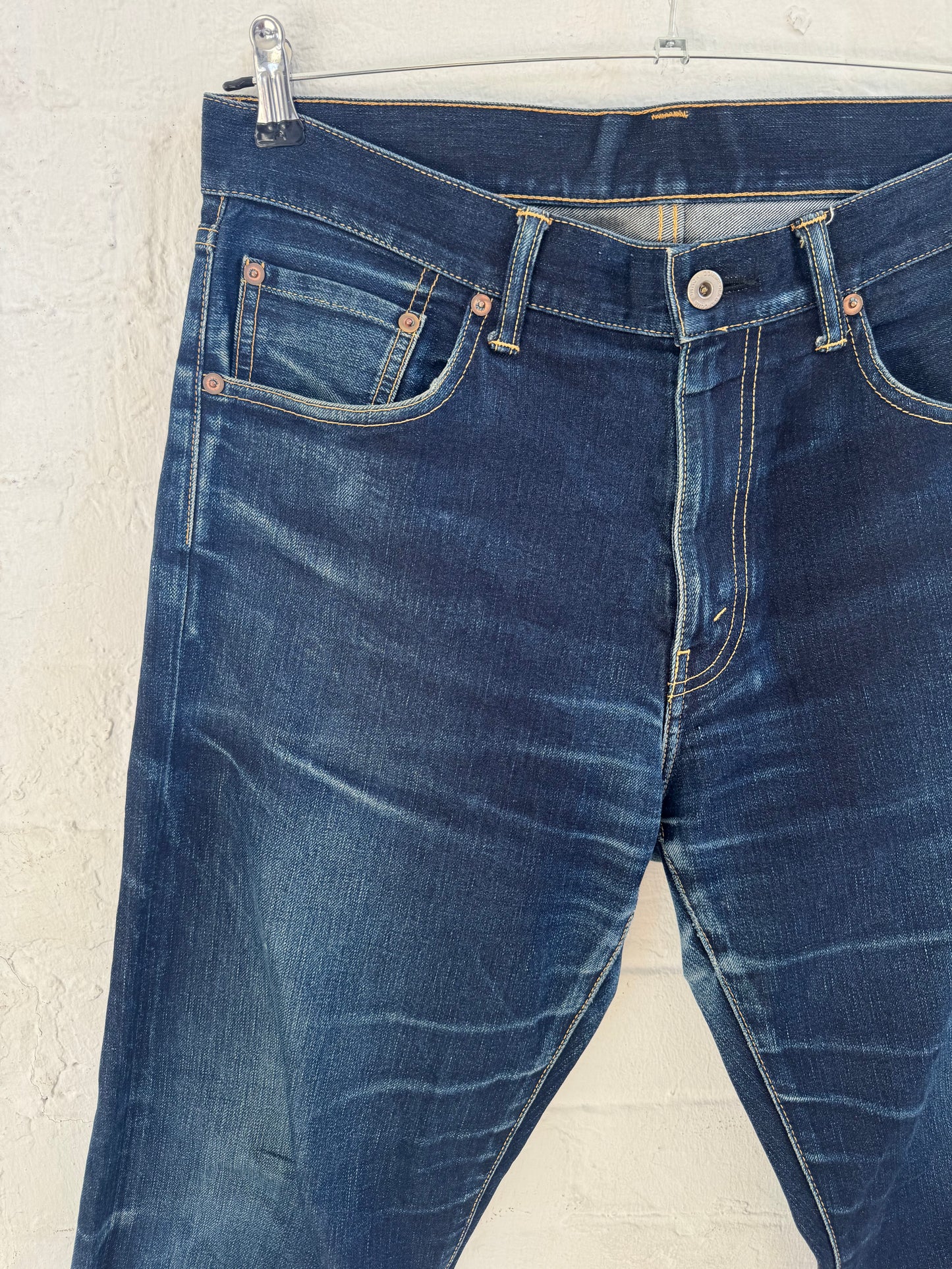 Comme Des Garçons Homme Contrast Fade Raw Denim Jeans (31)