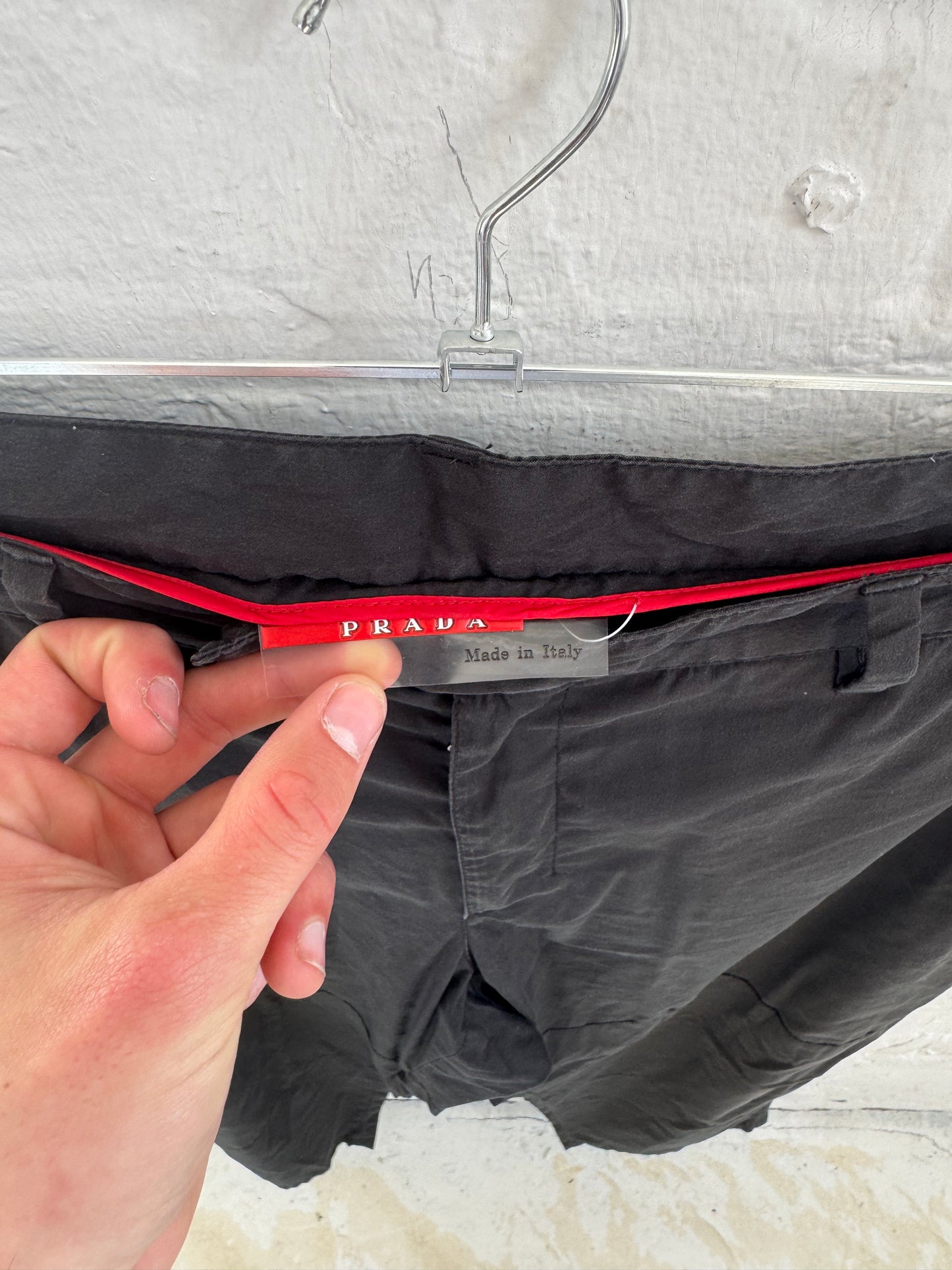 '00s Prada Sport Panneled Nylon Tech Pant (33)