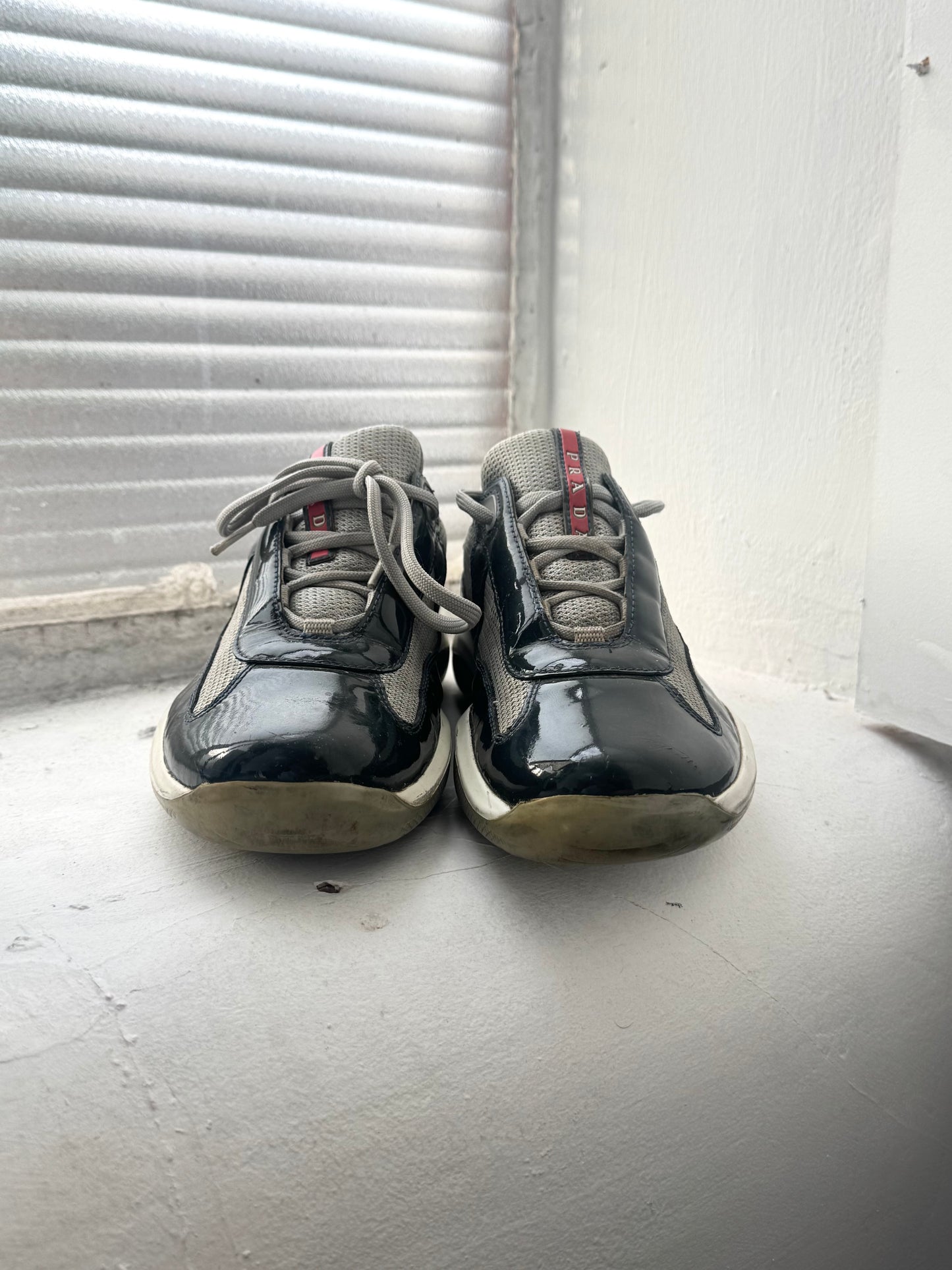 '00s Prada Americas Cup Patent Turquoise Sneaker (UK 8)