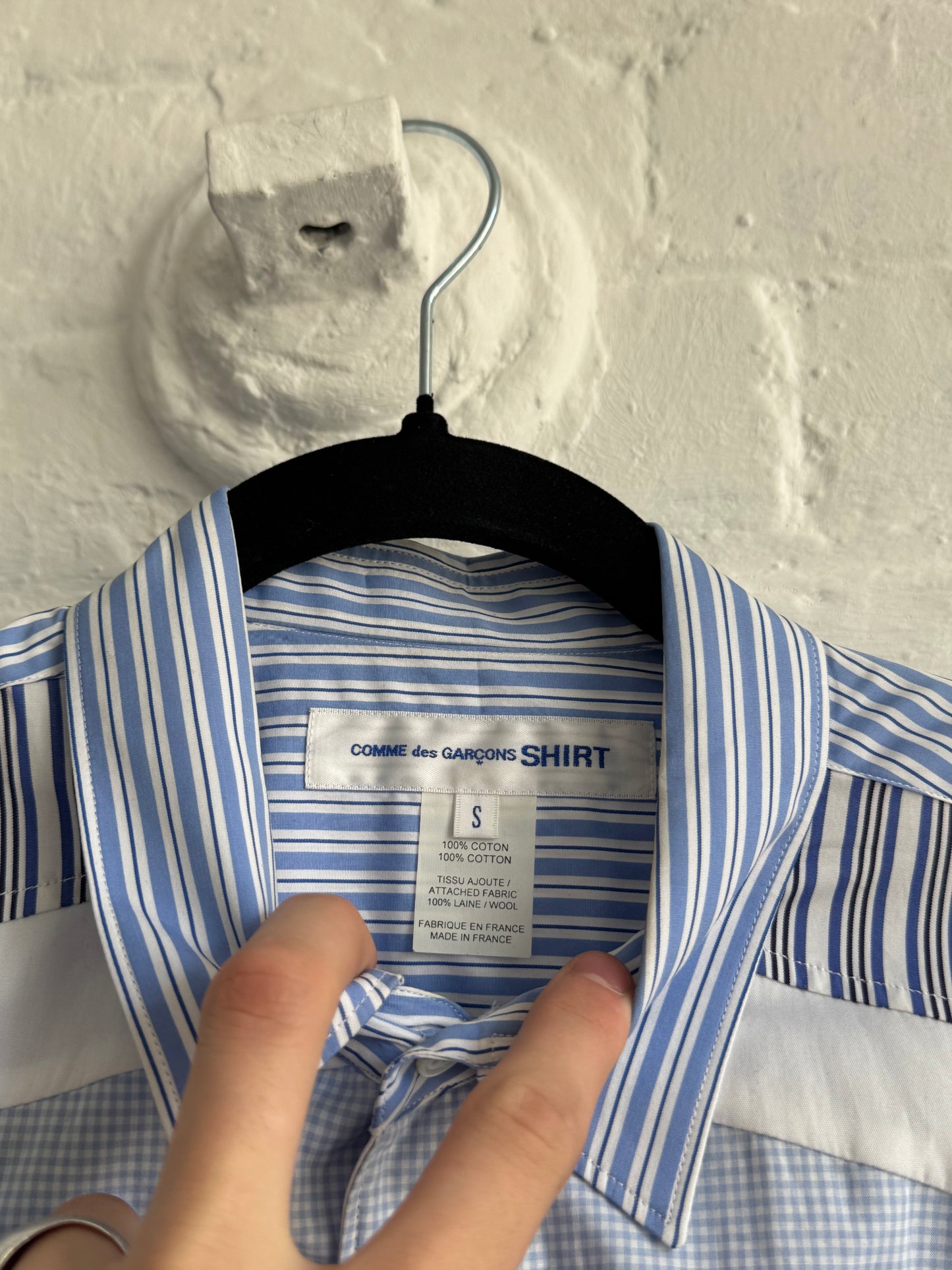 '14 Comme Des Garcons SHIRT Panelled Long Sleeve (S/M)