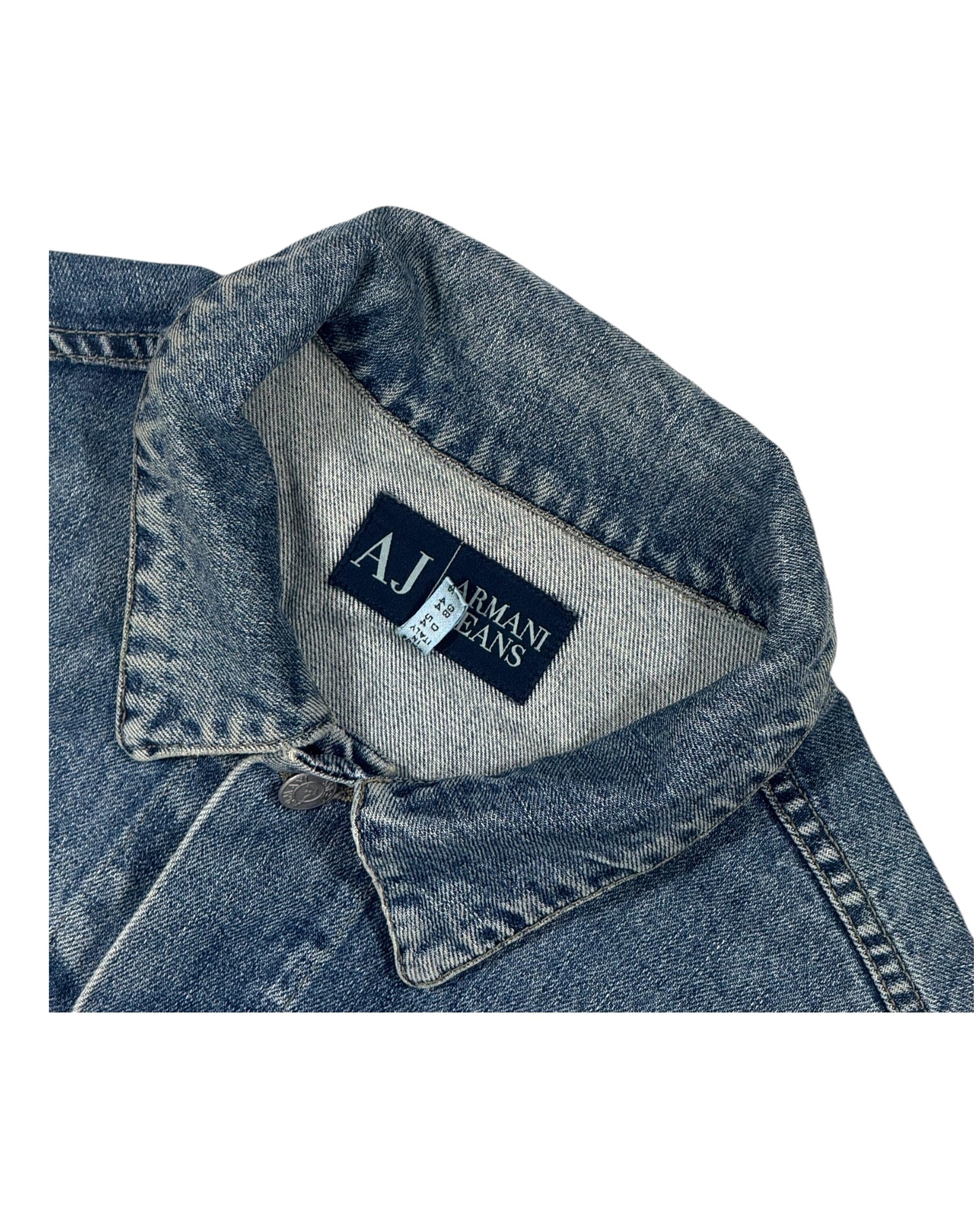 00s Armani Jeans Denim Trucker Jacket (S)