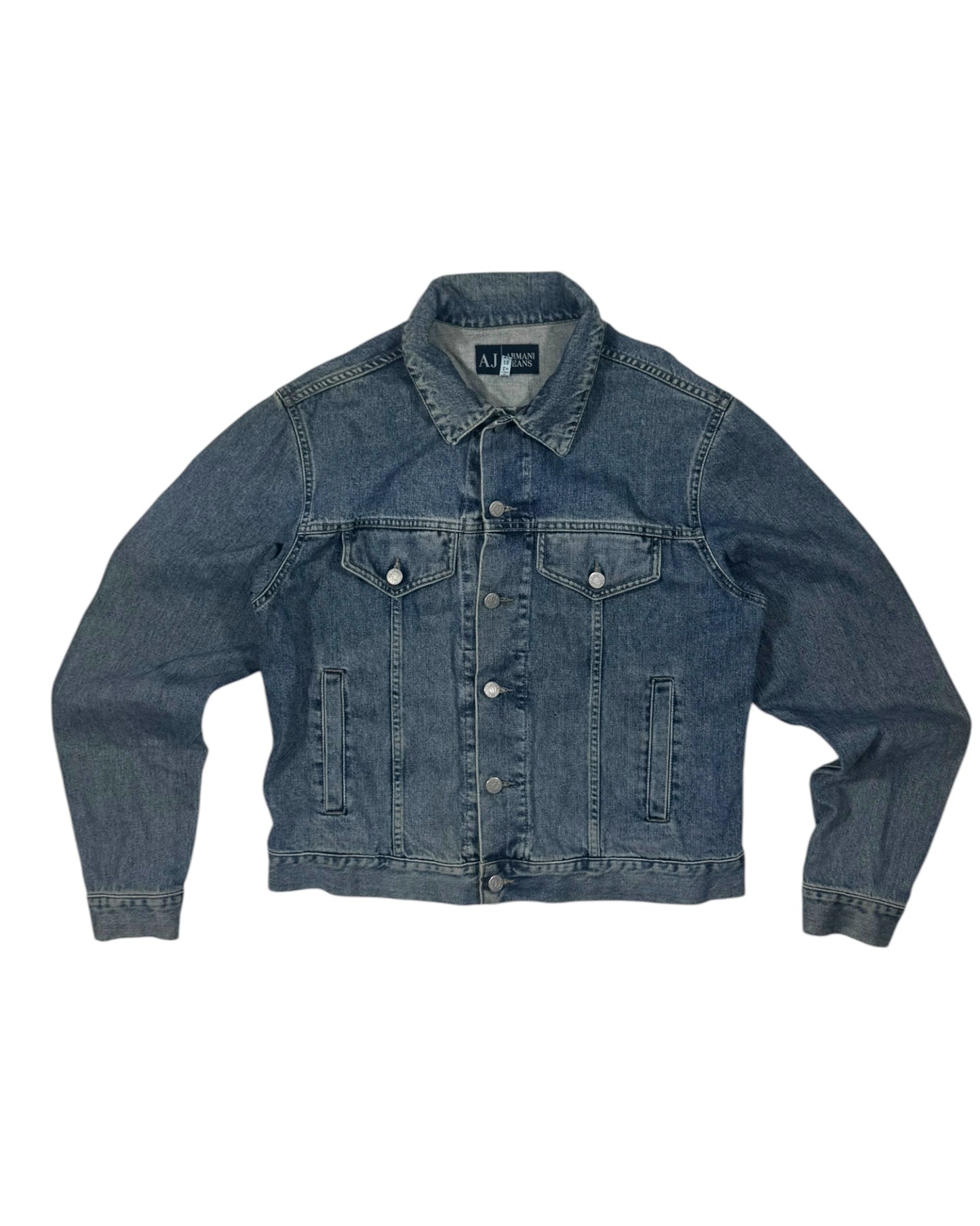 00s Armani Jeans Denim Trucker Jacket (S)