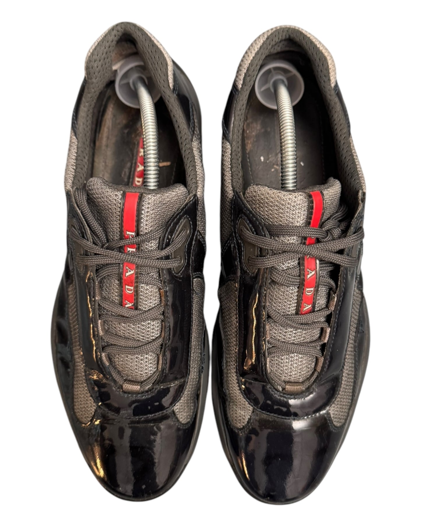 00s Prada Americas Cup Metallic Grey Sneakers (UK 11)