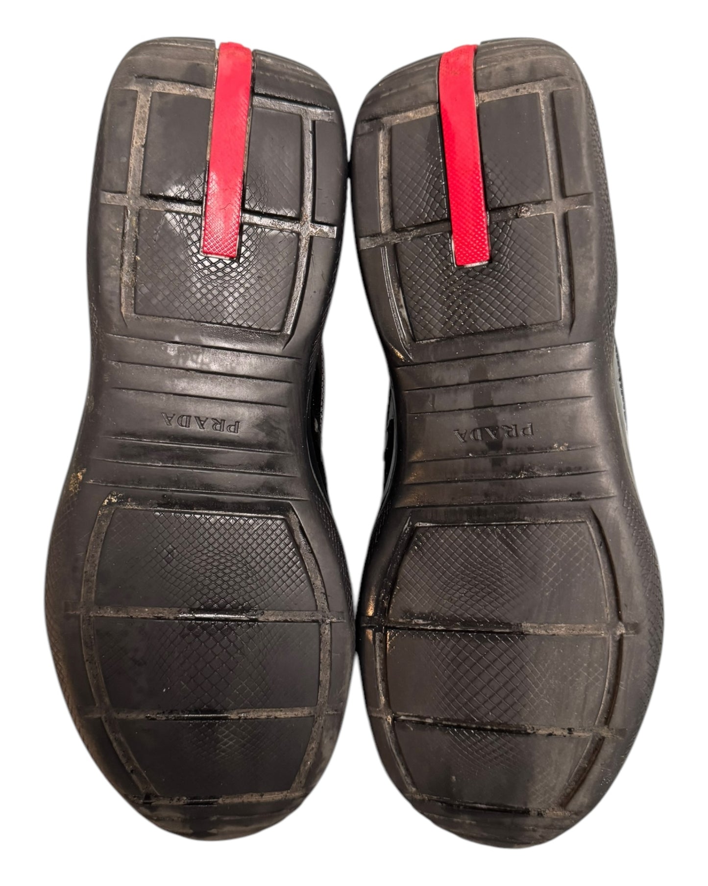 00s Prada Americas Cup Patent Black Sneakers (UK 8)