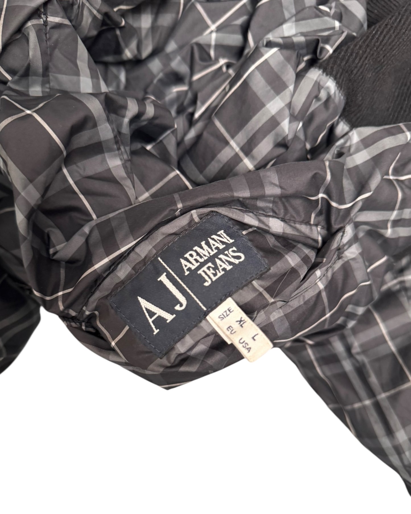 00s Armani Jeans Lined Plaid Windbreaker (S/M)