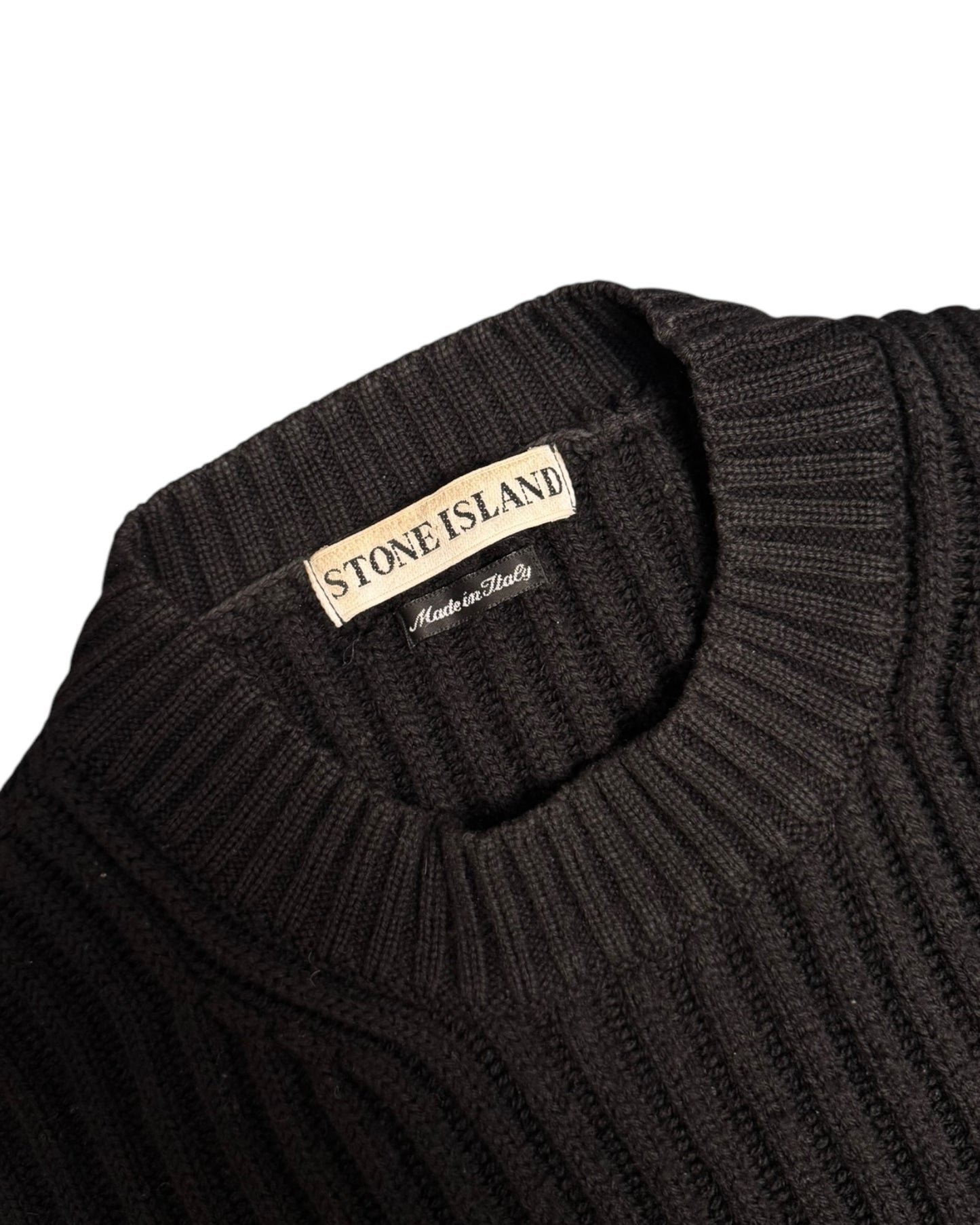 '97 Stone Island Virgin Wool Cable Knit Crewneck (L/XL)