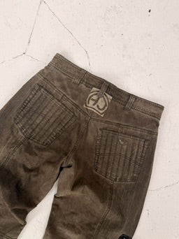 ‘00s Armani Jeans Spellout Distressed Panelled Cargo Pants (34x30) (Copy)