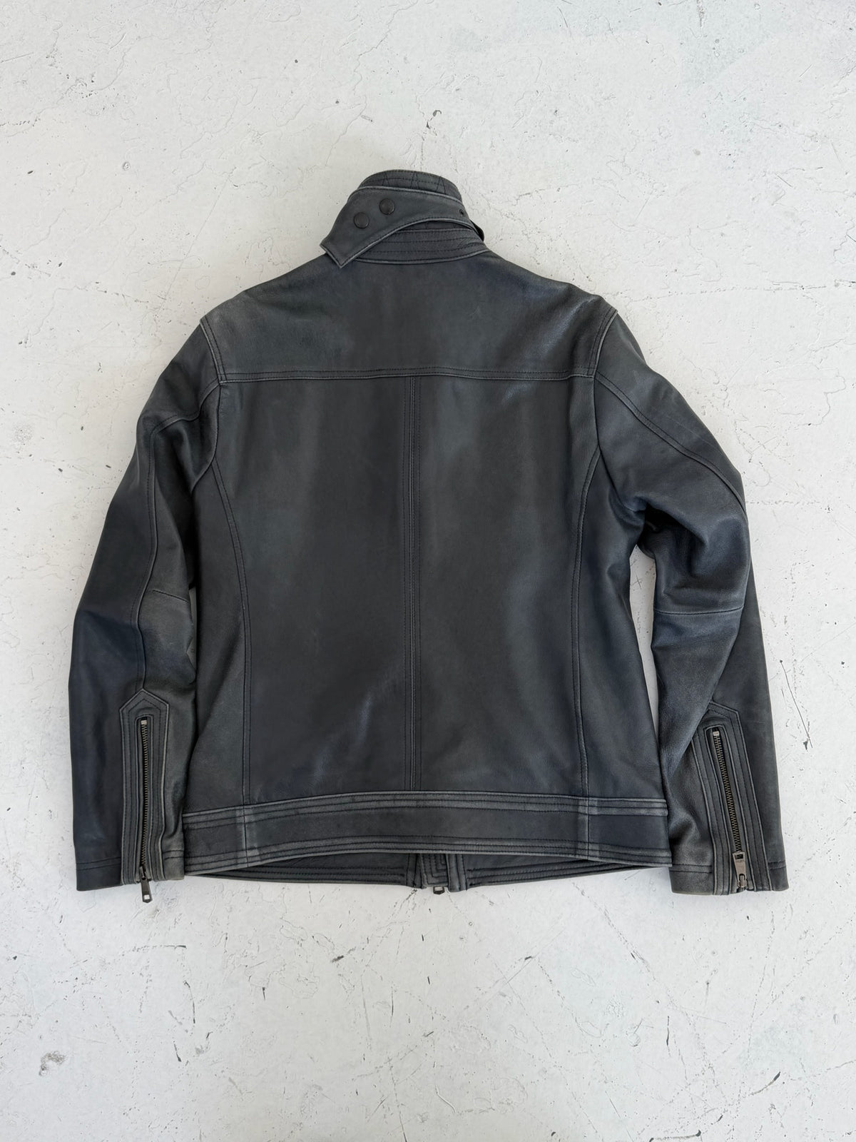 '00s Burberry Black Label Leather Jacket (M)