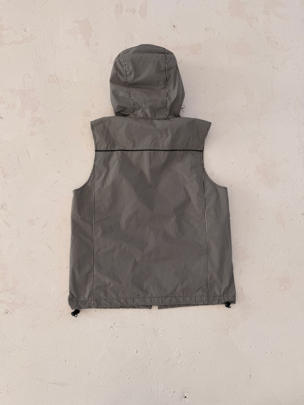 ‘00s Burberry Black Label Gingham Gillet Hooded (S)