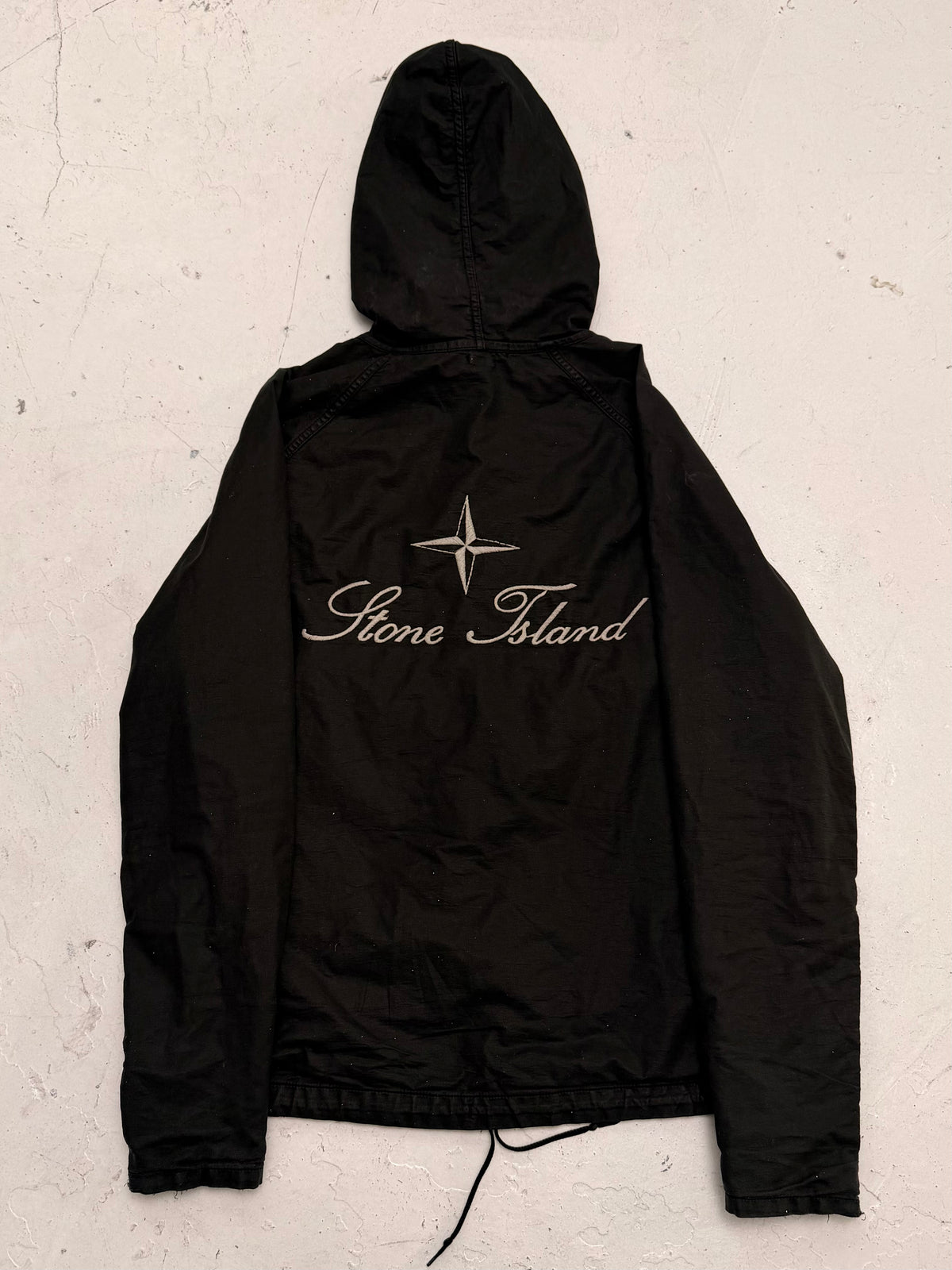 ‘00s Stone Island Embroidered Waxed Jacket (L)