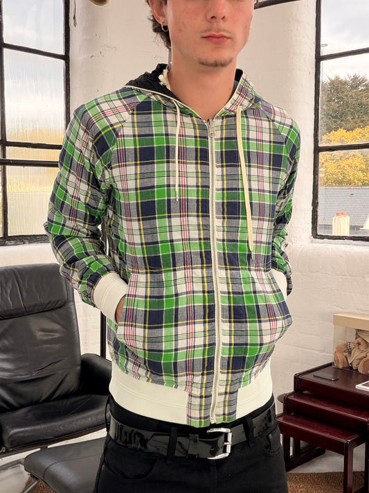 ‘00s Beams Reversible Plaid Windbreaker (S)