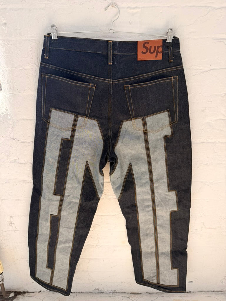 Supreme Inset Spellout Jeans (W30)