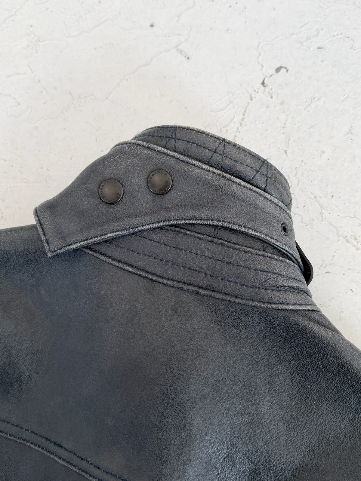 '00s Burberry Black Label Leather Jacket (M)