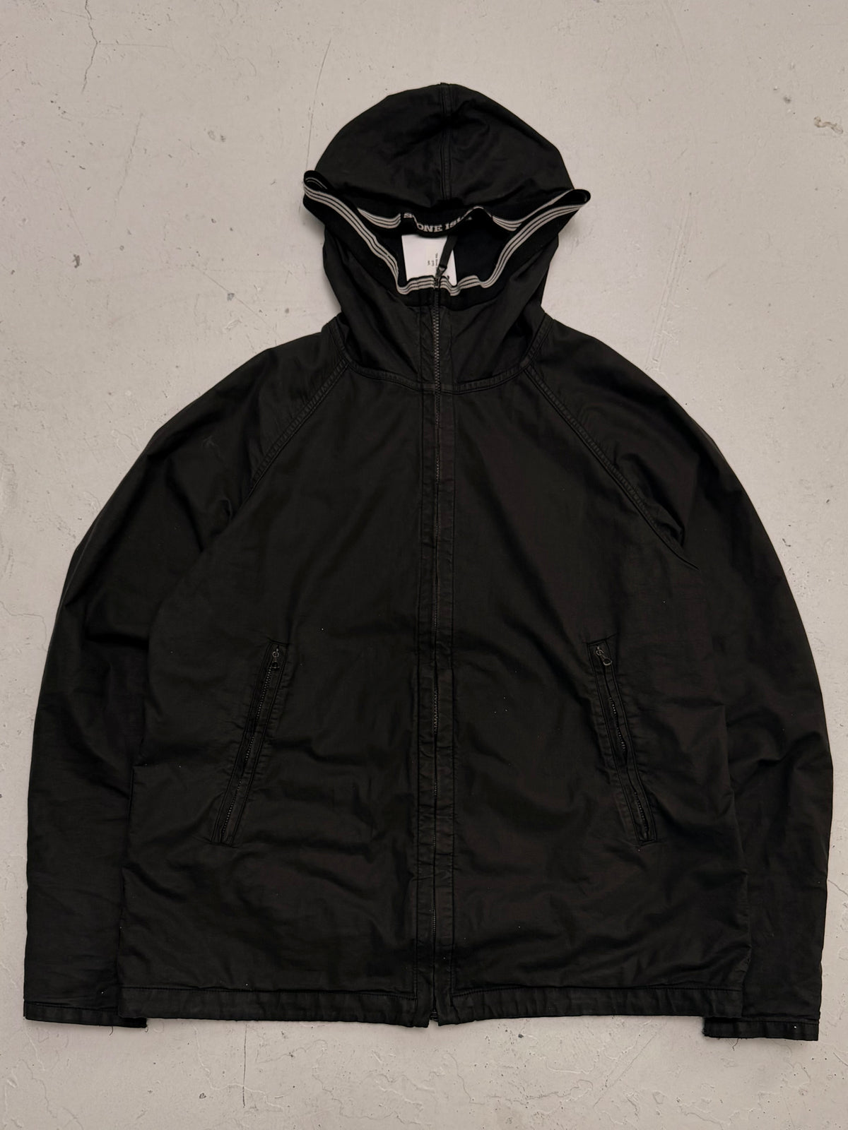‘00s Stone Island Embroidered Waxed Jacket (L)