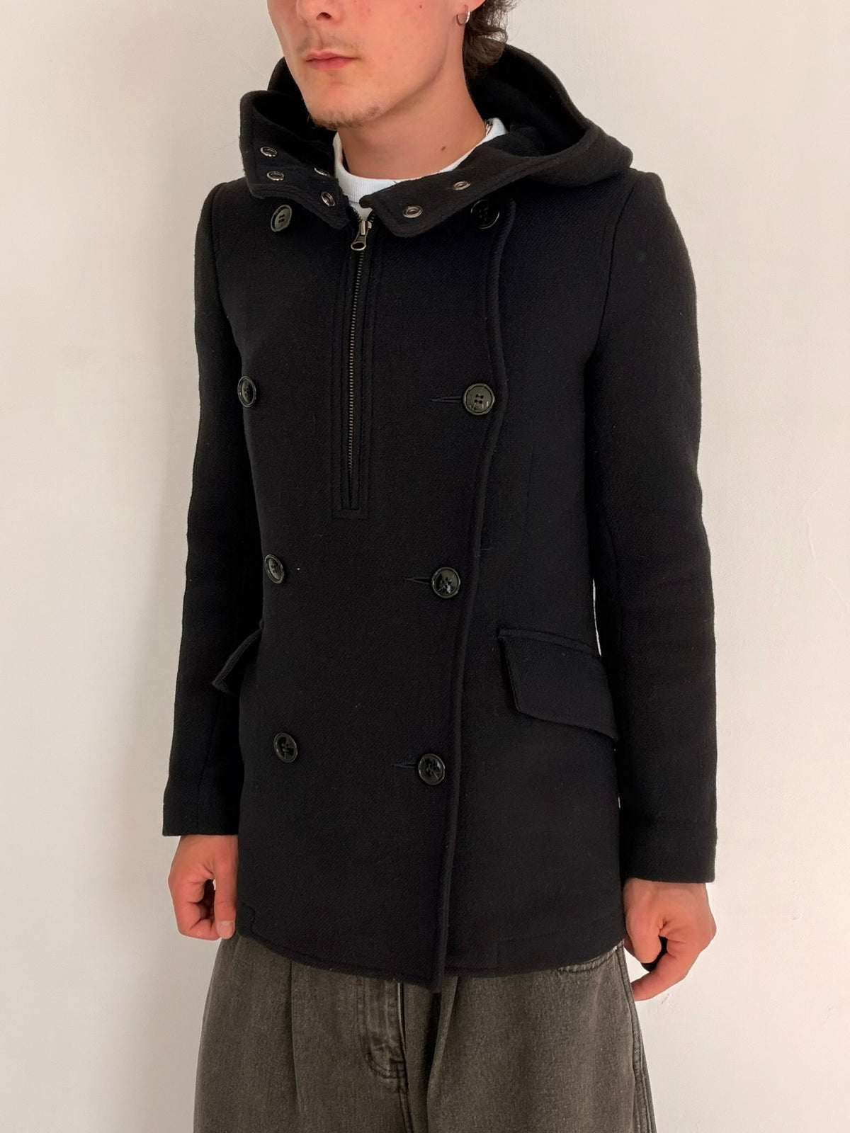 '00s Cabane De Zucca By Issey Miyake Sniper Pea Coat (S)
