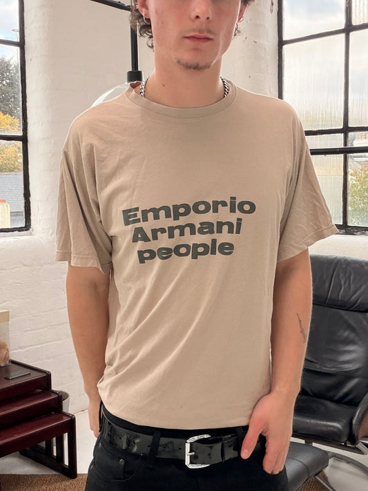 ‘90s Emporio Armani Spell Out T-Shirt (M)