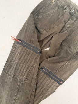 ‘00s Armani Jeans Spellout Distressed Panelled Cargo Pants (34x30) (Copy)
