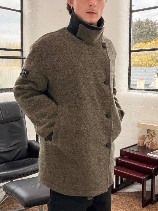 ‘97 C.P Company Badge Wool Trench Coat (M)