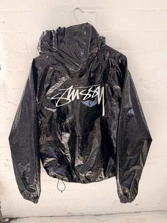 Stussy Gloss Coated Beach Jacket  (L)