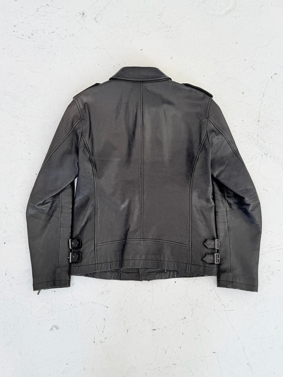 ‘00s Burberry Black Label Leather Jacket (M)