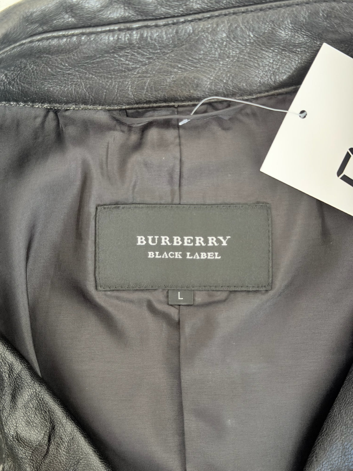 ‘00s Burberry Black Label Leather Jacket (M)